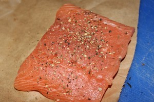 Seared Salmon with Zucchini Pisto