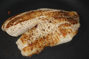 Seared Tilapia with Spicy Mint Gremolata